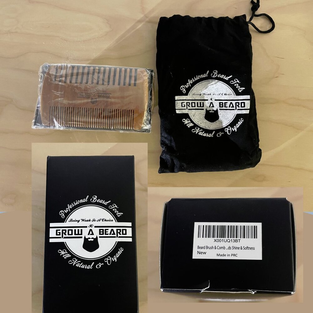 beard Brush and Comb